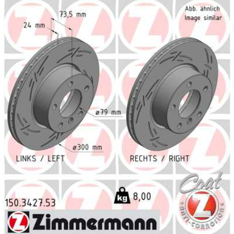 Tarcza hamulcowa ZIMMERMANN 150.3427.53