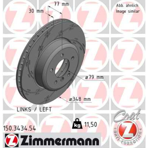 Tarcza hamulcowa ZIMMERMANN 150.3434.54