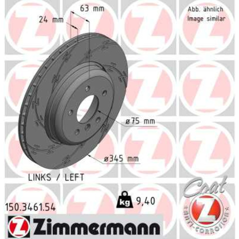 Tarcza hamulcowa ZIMMERMANN 150.3461.54