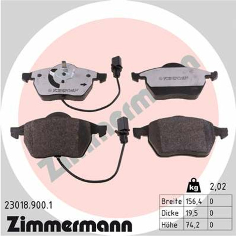Klocki hamulcowe - komplet ZIMMERMANN 23018.900.1