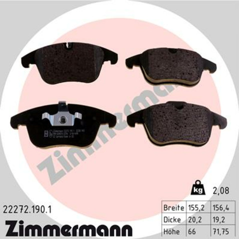 Klocki hamulcowe - komplet ZIMMERMANN 22272.190.1