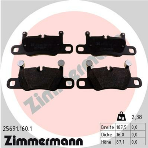 Klocki hamulcowe - komplet ZIMMERMANN 25691.160.1