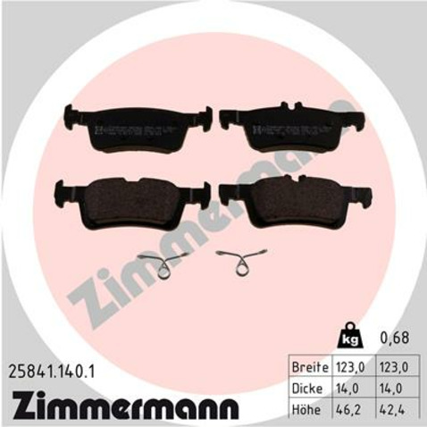 Klocki hamulcowe - komplet ZIMMERMANN 25841.140.1