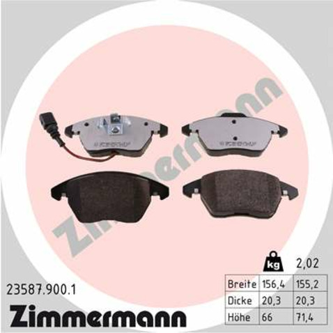 Klocki hamulcowe - komplet ZIMMERMANN 23587.900.1