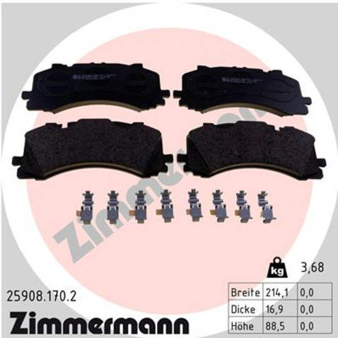 Klocki hamulcowe - komplet ZIMMERMANN 25908.170.2