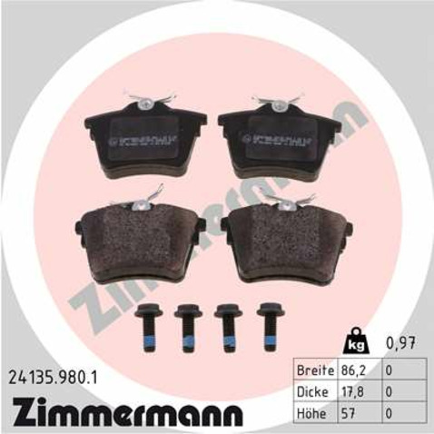 Klocki hamulcowe - komplet ZIMMERMANN 24135.980.1