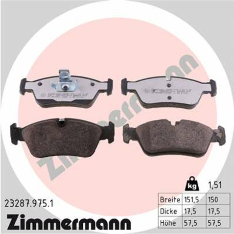 Klocki hamulcowe - komplet ZIMMERMANN 23287.975.1