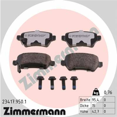 Klocki hamulcowe - komplet ZIMMERMANN 23417.950.1