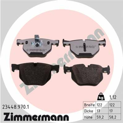 Klocki hamulcowe - komplet ZIMMERMANN 23448.970.1