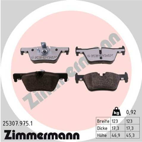 Klocki hamulcowe - komplet ZIMMERMANN 25307.975.1