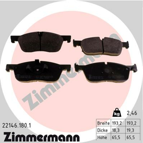 Klocki hamulcowe - komplet ZIMMERMANN 22146.180.1