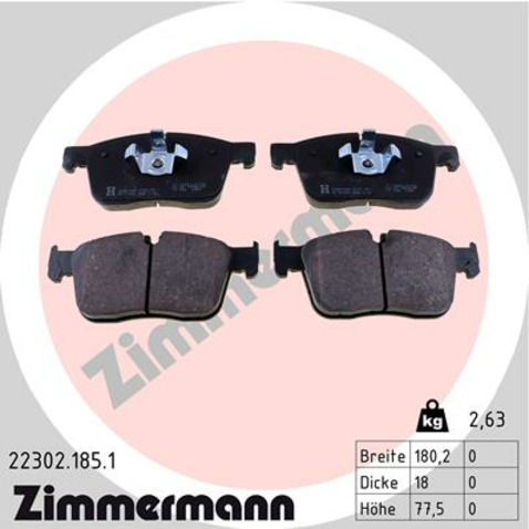 Klocki hamulcowe - komplet ZIMMERMANN 22302.185.1