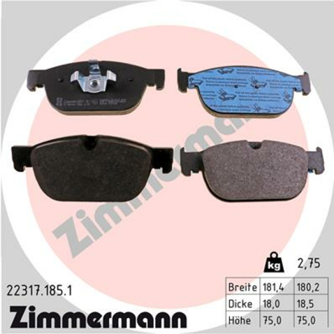 Klocki hamulcowe - komplet ZIMMERMANN 22317.185.1