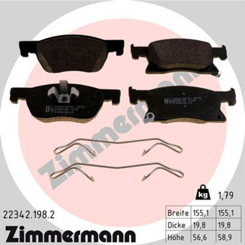 Klocki hamulcowe - komplet ZIMMERMANN 22342.198.2