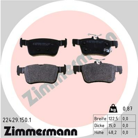 Klocki hamulcowe - komplet ZIMMERMANN 22429.150.1