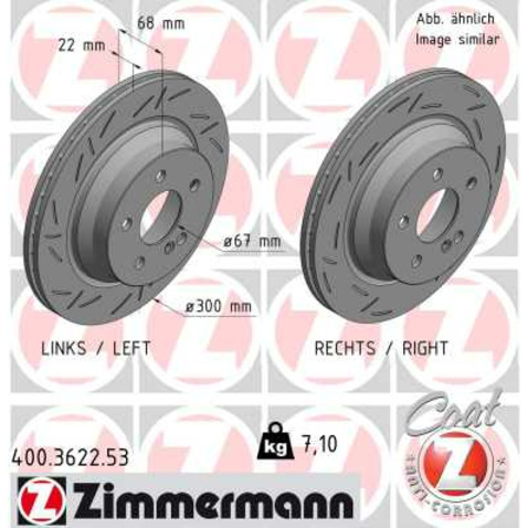 Tarcza hamulcowa ZIMMERMANN 400.3622.53