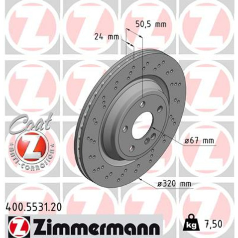 Tarcza hamulcowa ZIMMERMANN 400.5531.20