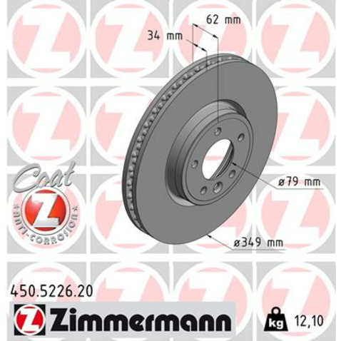 Tarcza hamulcowa ZIMMERMANN 450.5226.20