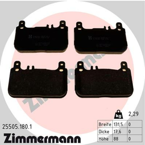 Klocki hamulcowe - komplet ZIMMERMANN 25505.180.1