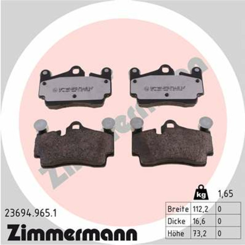 Klocki hamulcowe - komplet ZIMMERMANN 23694.965.1
