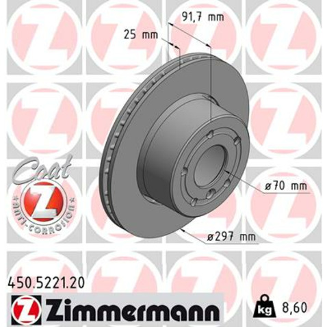 Tarcza hamulcowa ZIMMERMANN 450.5221.20