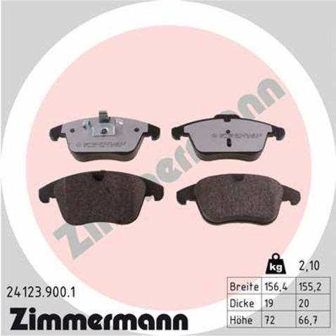 Klocki hamulcowe - komplet ZIMMERMANN 24123.900.1