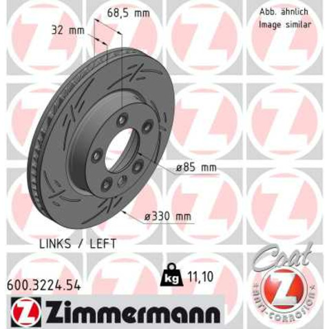 Tarcza hamulcowa ZIMMERMANN 600.3224.54