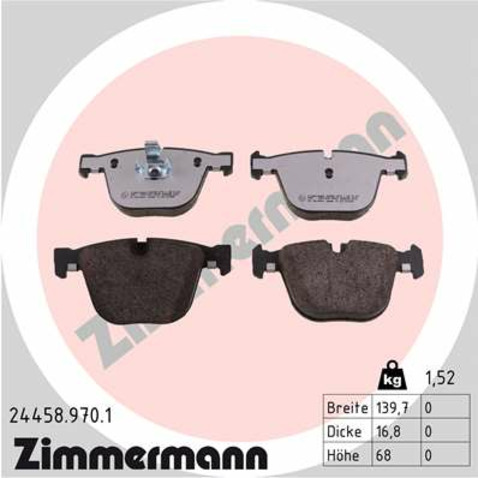 Klocki hamulcowe - komplet ZIMMERMANN 24458.970.1