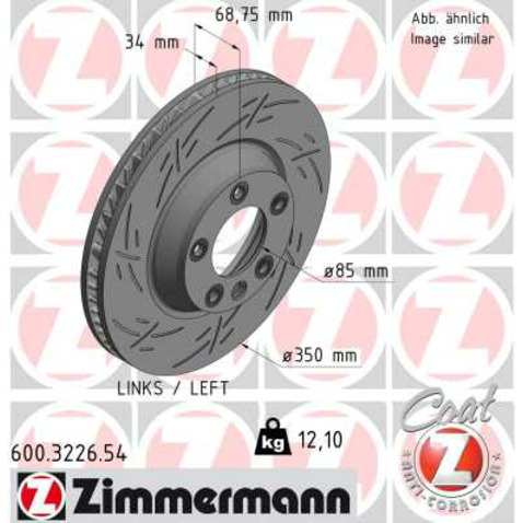 Tarcza hamulcowa ZIMMERMANN 600.3226.54