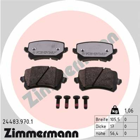 Klocki hamulcowe - komplet ZIMMERMANN 24483.970.1