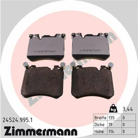 Klocki hamulcowe - komplet ZIMMERMANN 24524.995.1