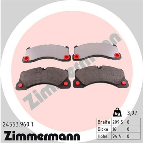 Klocki hamulcowe - komplet ZIMMERMANN 24553.960.1