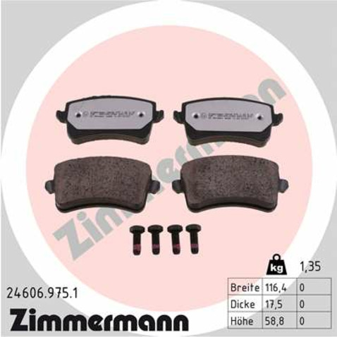 Klocki hamulcowe - komplet ZIMMERMANN 24606.975.1