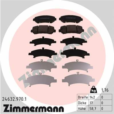 Klocki hamulcowe - komplet ZIMMERMANN 24632.970.1