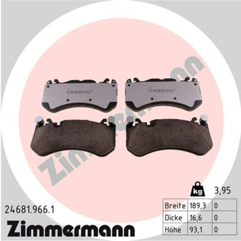 Klocki hamulcowe - komplet ZIMMERMANN 24681.966.1