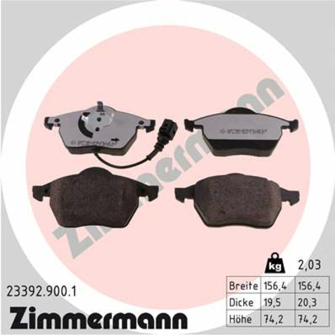 Klocki hamulcowe - komplet ZIMMERMANN 23392.900.1
