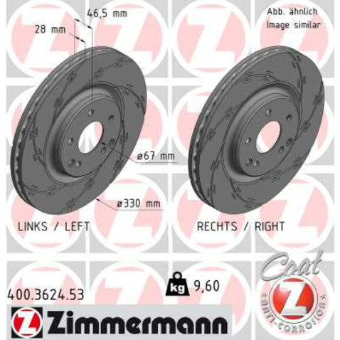 Tarcza hamulcowa ZIMMERMANN 400.3624.53