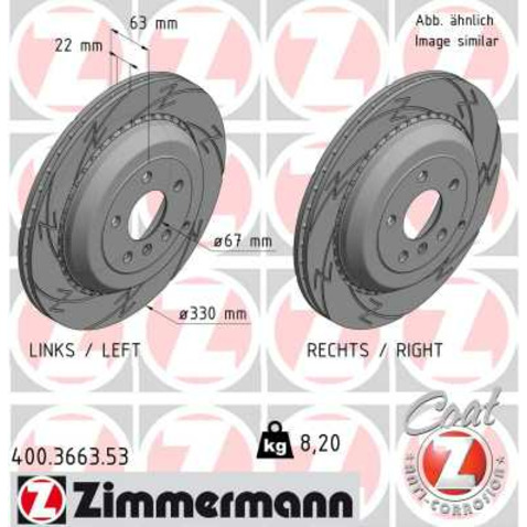 Tarcza hamulcowa ZIMMERMANN 400.3663.53