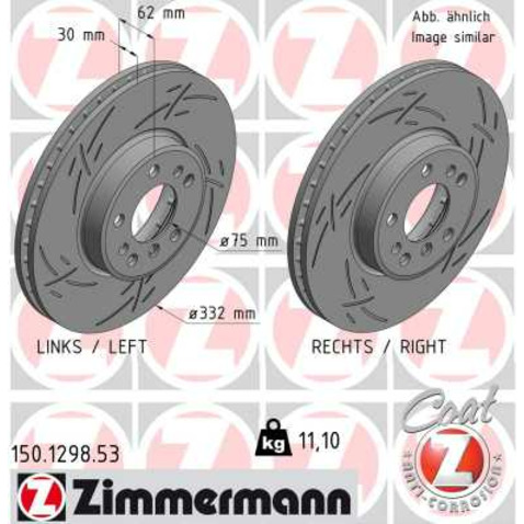 Tarcza hamulcowa ZIMMERMANN 150.1298.53