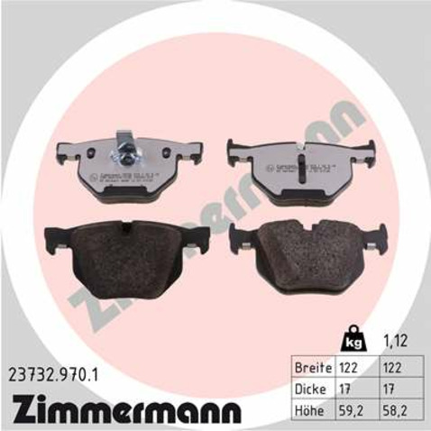 Klocki hamulcowe - komplet ZIMMERMANN 23732.970.1
