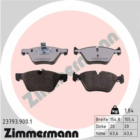 Klocki hamulcowe - komplet ZIMMERMANN 23793.900.1