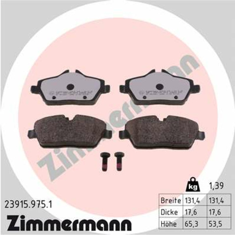 Klocki hamulcowe - komplet ZIMMERMANN 23915.975.1