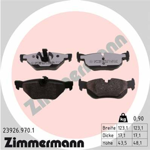 Klocki hamulcowe - komplet ZIMMERMANN 23926.970.1