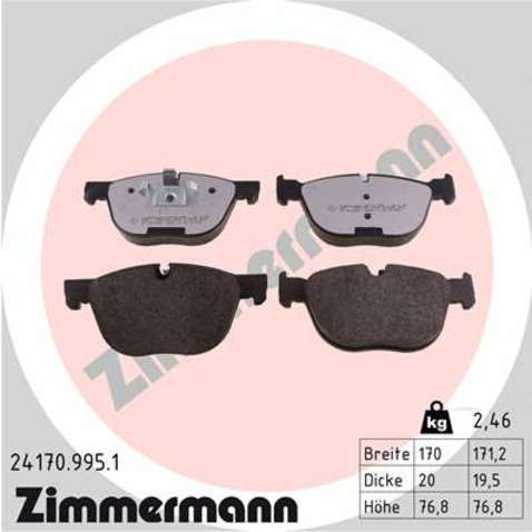 Klocki hamulcowe - komplet ZIMMERMANN 24170.995.1