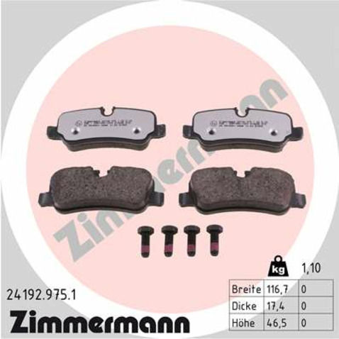 Klocki hamulcowe - komplet ZIMMERMANN 24192.975.1