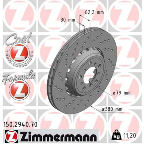 Tarcza hamulcowa ZIMMERMANN 150.2940.70