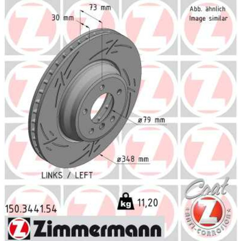 Tarcza hamulcowa ZIMMERMANN 150.3441.54