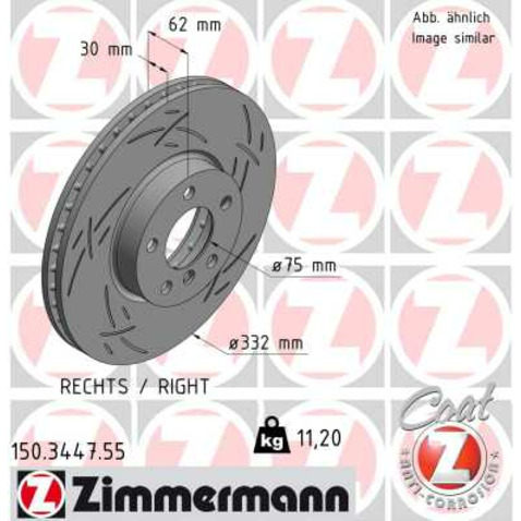 Tarcza hamulcowa ZIMMERMANN 150.3447.55