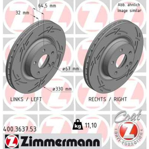 Tarcza hamulcowa ZIMMERMANN 400.3637.53