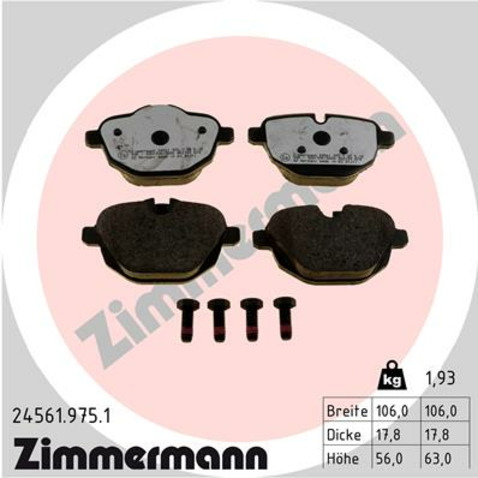 Klocki hamulcowe - komplet ZIMMERMANN 24561.975.1